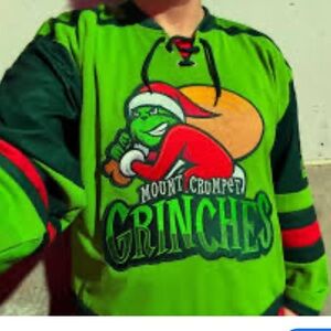 Green Mount Crumpet Grinch Hockey Jersey